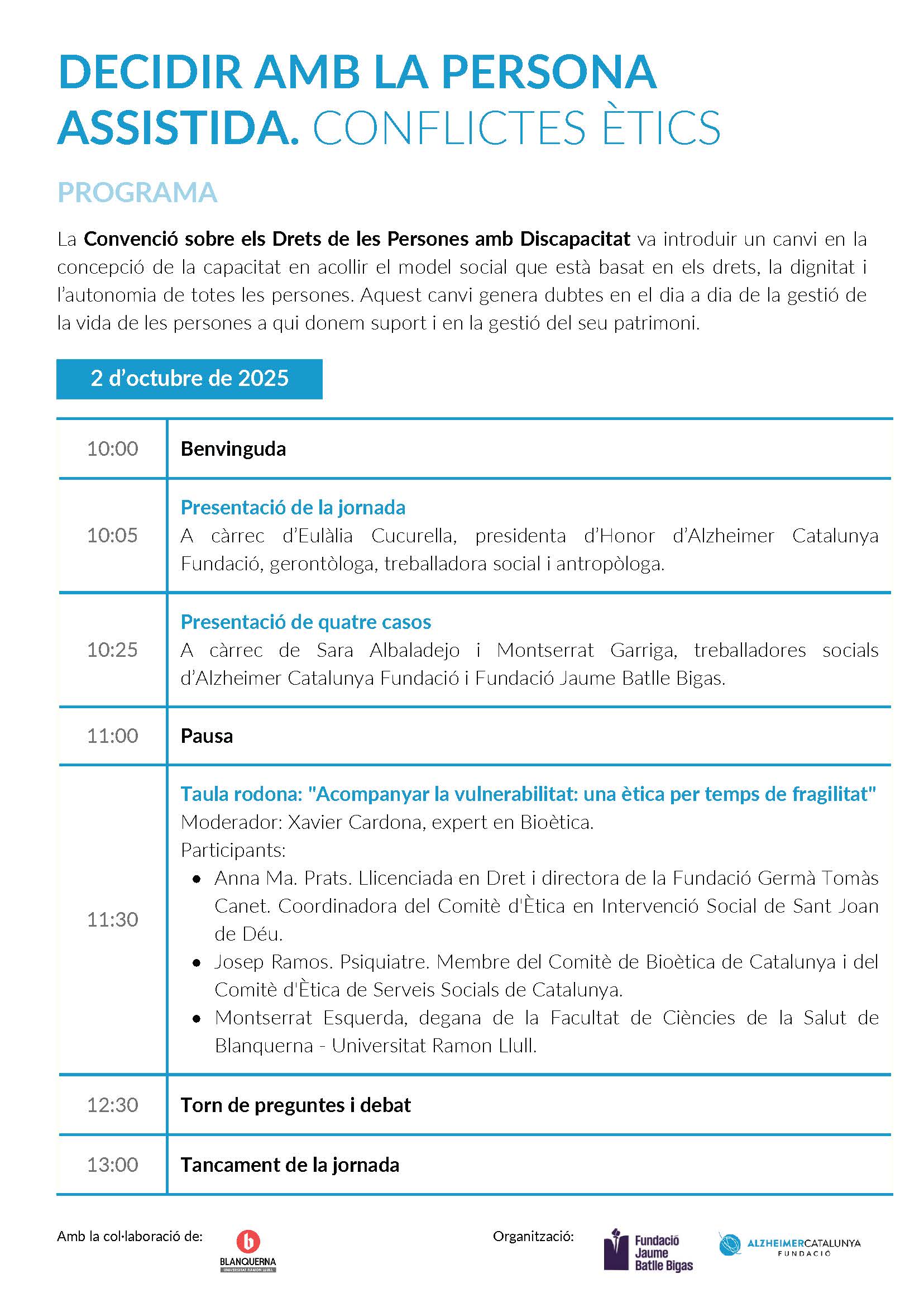 Decidir amb la persona assistida