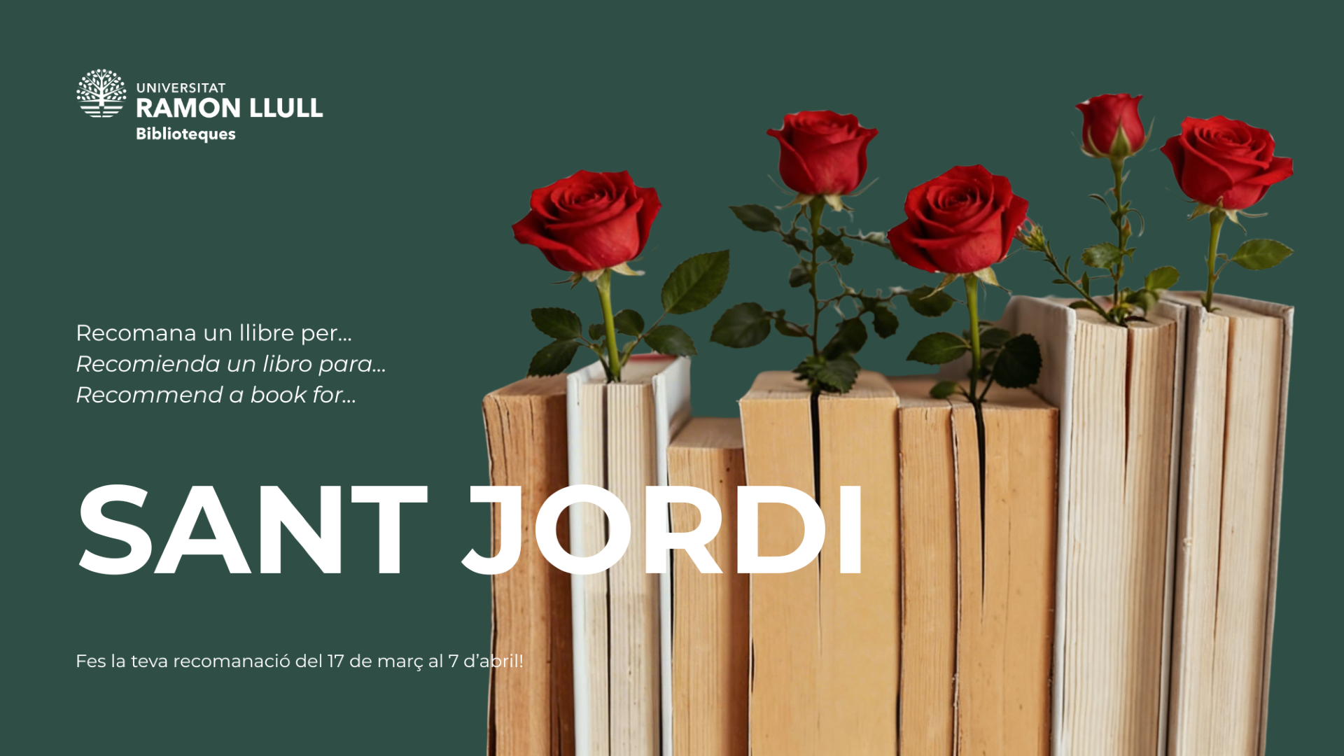 Roses i llibres de Sant Jordi
