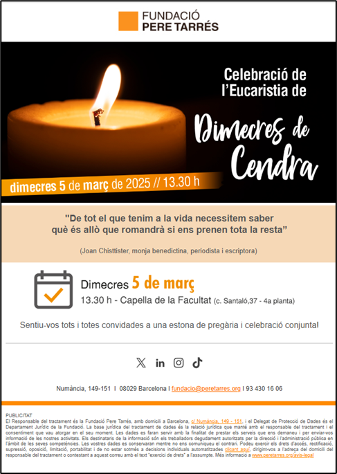 Celebració de l'Eucaristia
